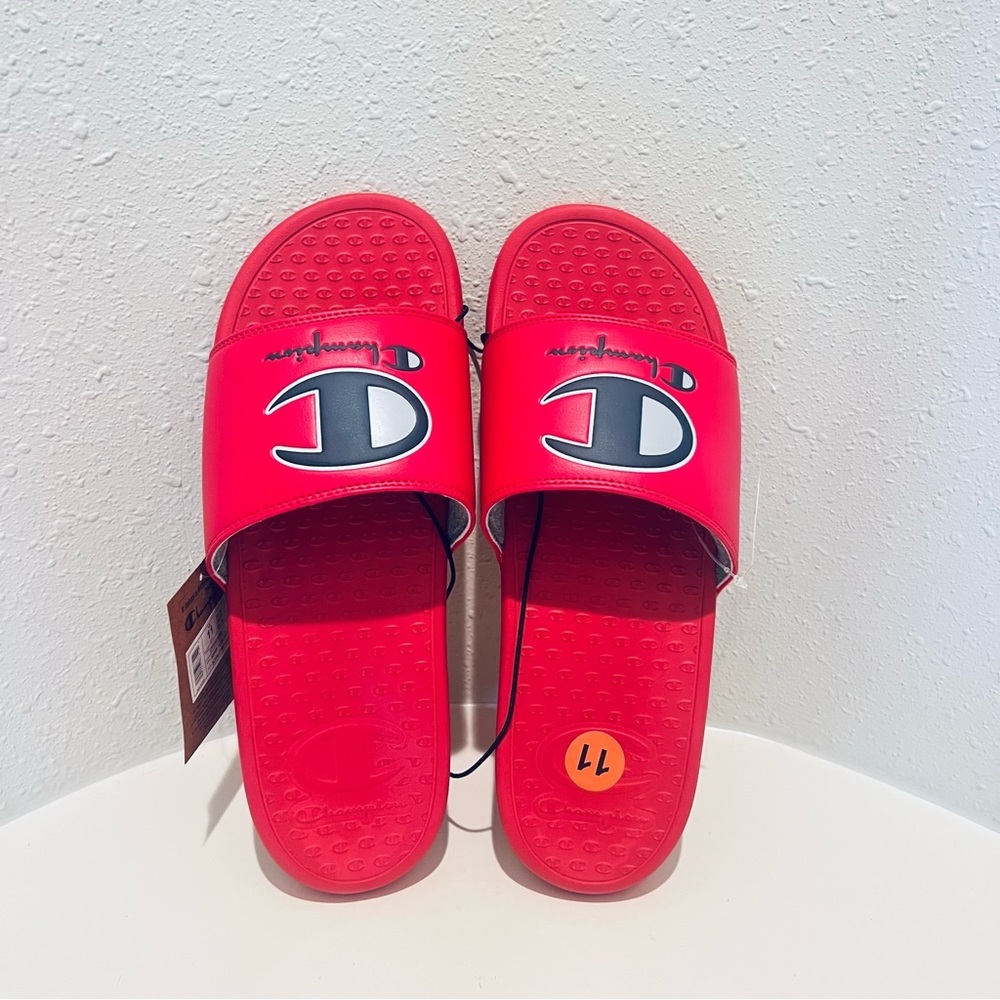 Champion Super Slide Men’s Red Slides Size 11 NWT